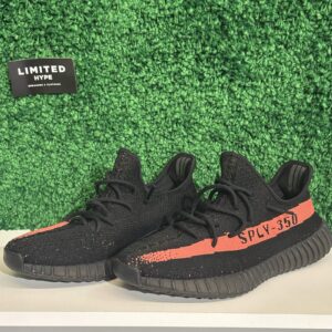 size 11m/12.5w adidas yeezy boost 350 v2 core black red (used) by9612 pre owne