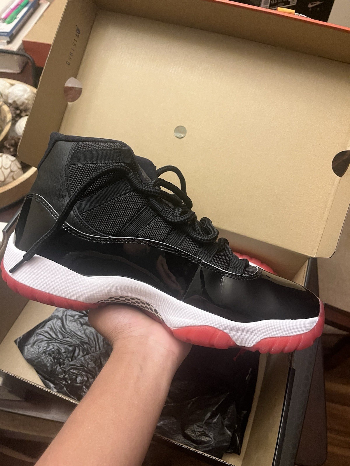 jordan air jordan 11 retro bred high top black white varsity red 2019 378037 061 jordan air jordan 11 retro bred high top black white varsity red 2019 378037 061