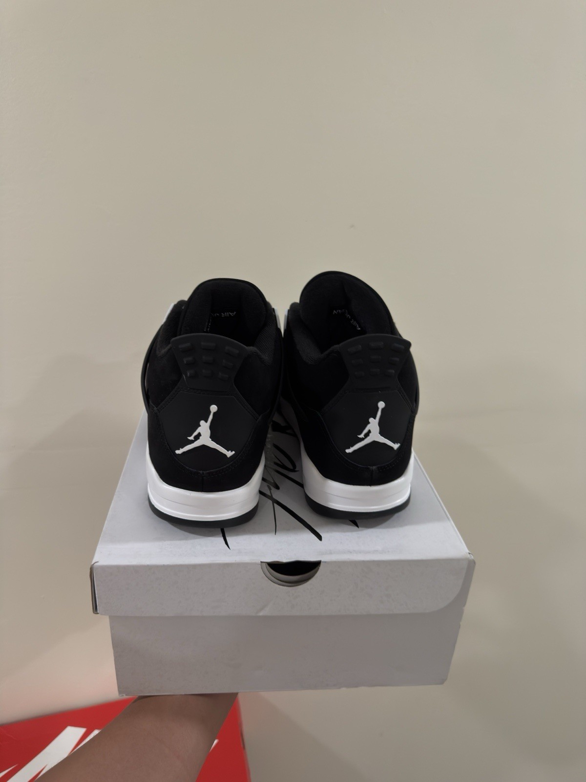 jordan air jordan 4 retro white thunder black/white mid top size 10.5 fq8138 001 jordan air jordan 4 retro white thunder black/white mid top size 10.5 fq8138 001