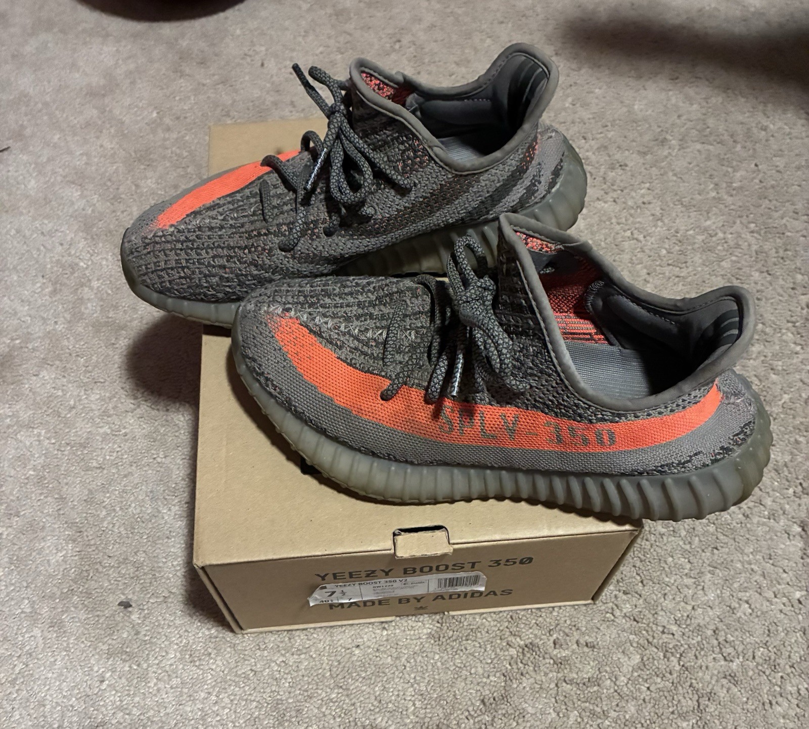 adidas yeezy boost 350 v2 beluga gray men's size 7.5. bb1826 adidas yeezy boost 350 v2 beluga gray men's size 7.5. bb1826