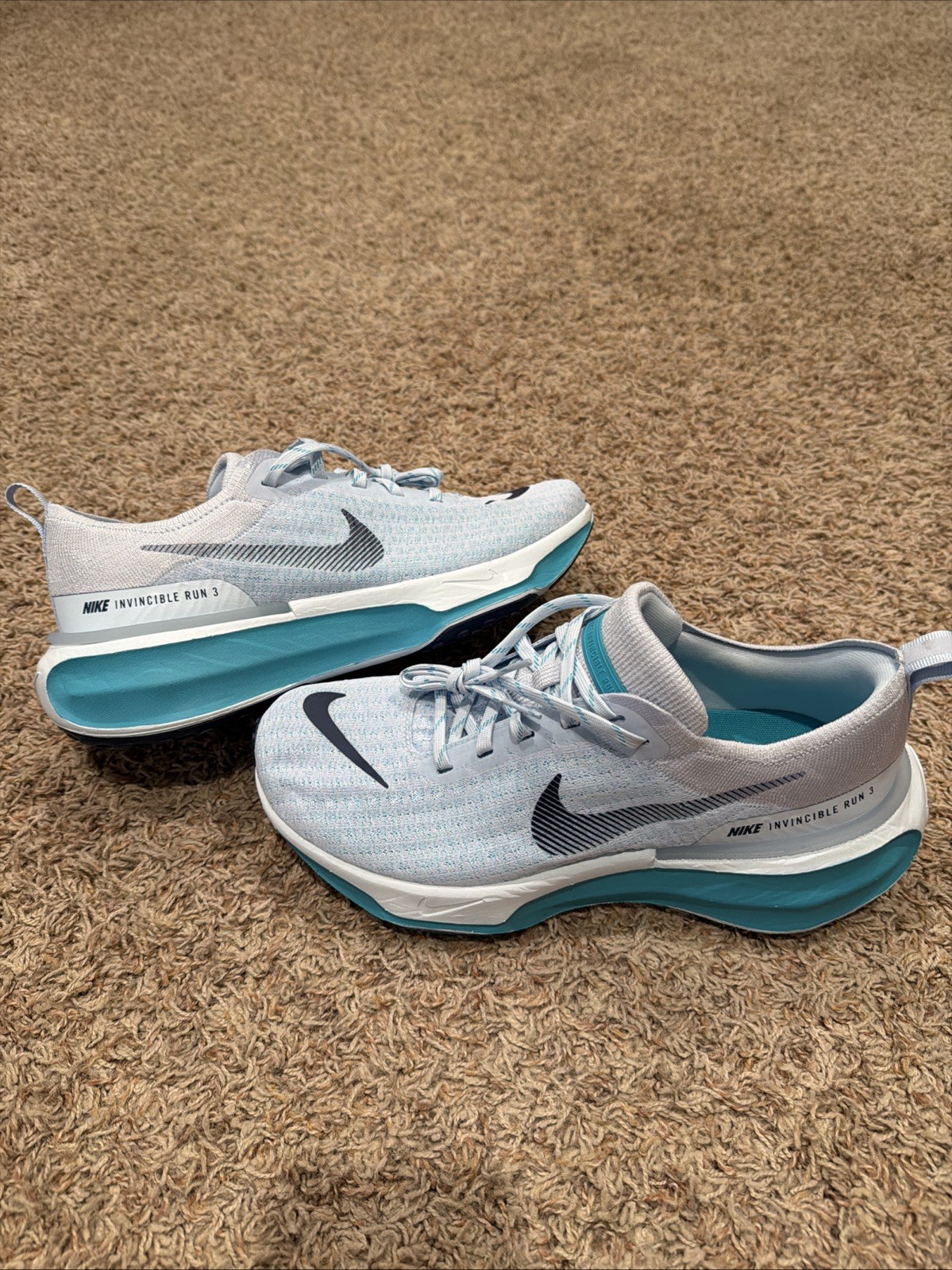 new! nike zoomx invincible run flyknit 3 dusty cactus blue dr2615 407 mens sz 10 new! nike zoomx invincible run flyknit 3 dusty cactus blue dr2615 407 mens sz 10