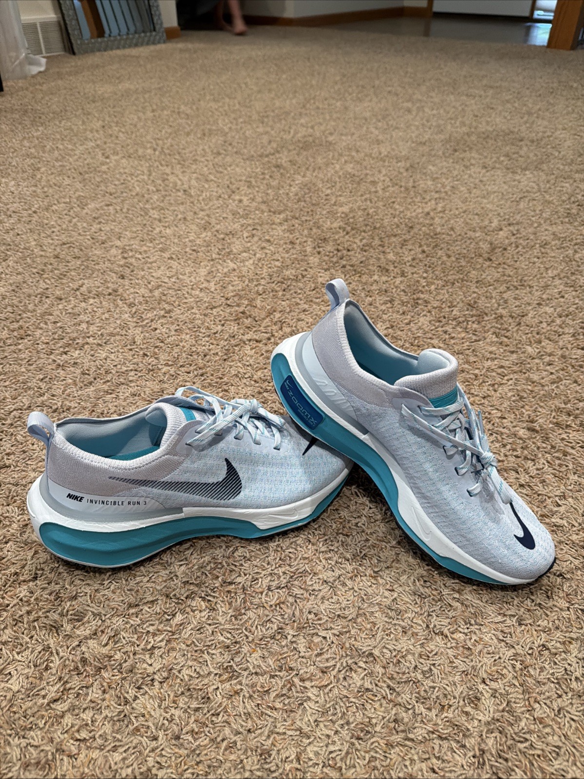 new! nike zoomx invincible run flyknit 3 dusty cactus blue dr2615 407 mens sz 10 new! nike zoomx invincible run flyknit 3 dusty cactus blue dr2615 407 mens sz 10