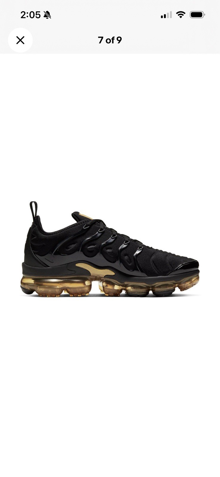 nike air vapormax plus black gold cw7299 001 mens size 11.5 new ships today nike air vapormax plus black gold cw7299 001 mens size 11.5 new ships today