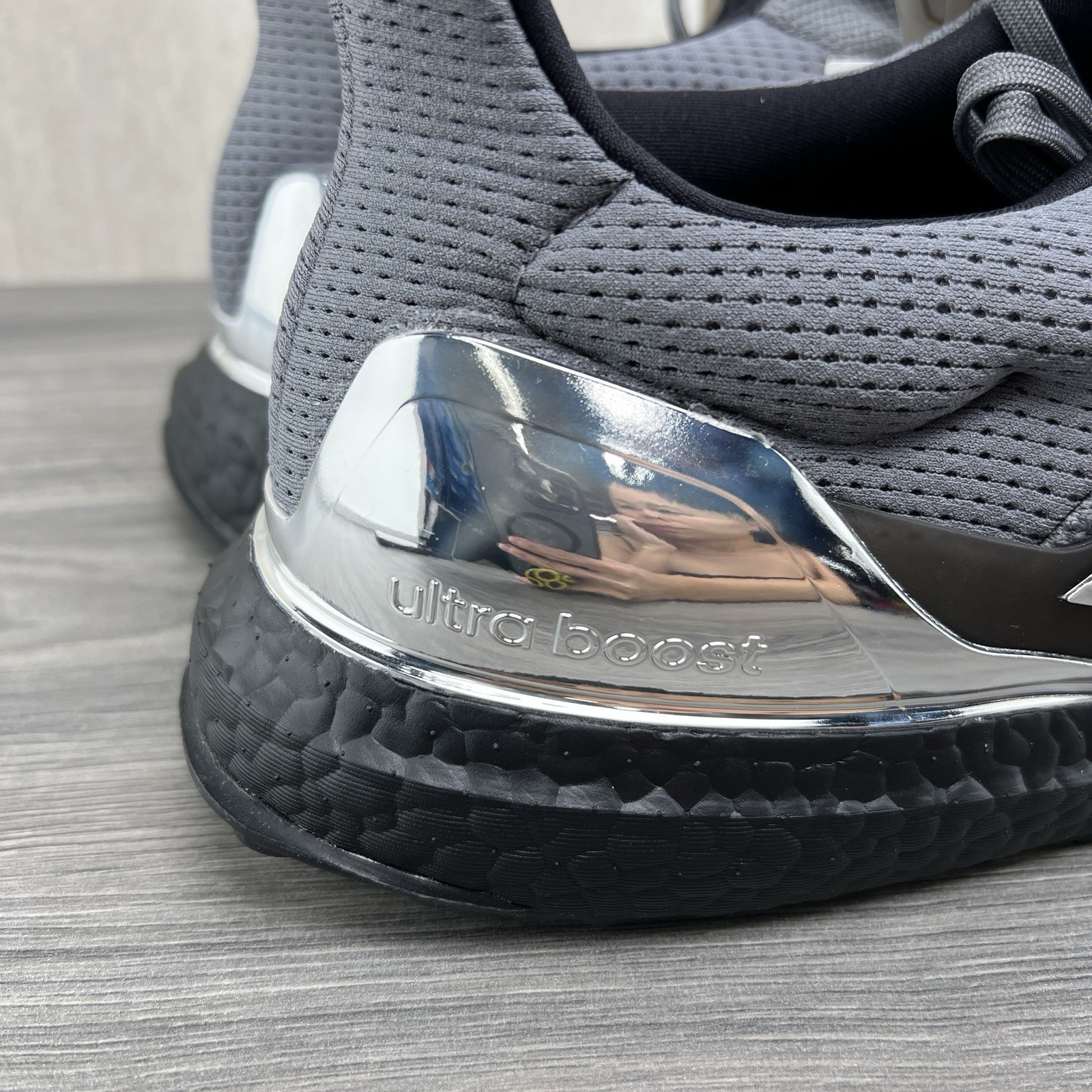 adidas ultraboost metallic size 18 mens grey silver black sneakers eg8103 adidas ultraboost metallic size 18 mens grey silver black sneakers eg8103