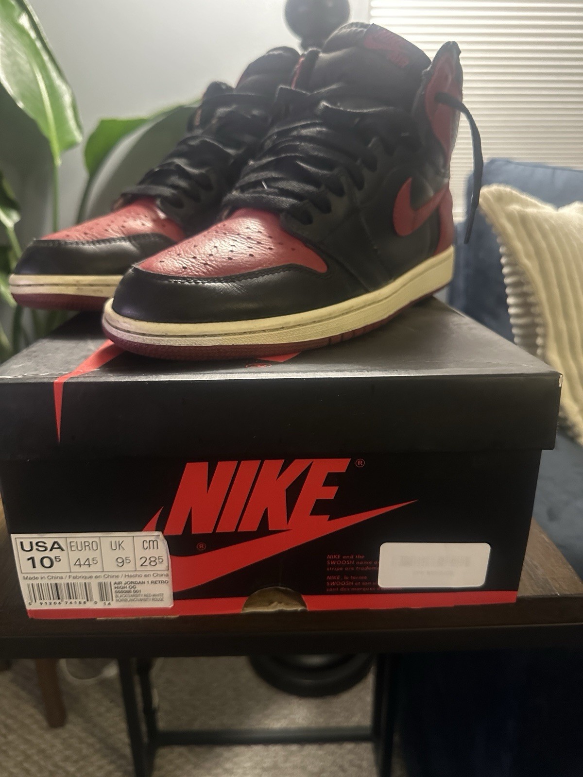 air jordan 1 retro high og bred size 10.5 air jordan 1 retro high og bred size 10.5
