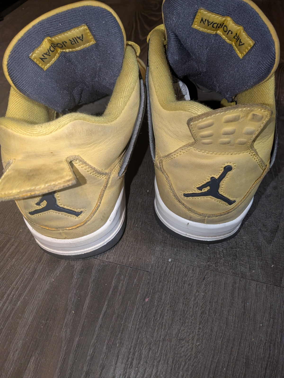 jordan air jordan 4 retro lightning yellow black white men's low top sneakers jordan air jordan 4 retro lightning yellow black white men's low top sneakers