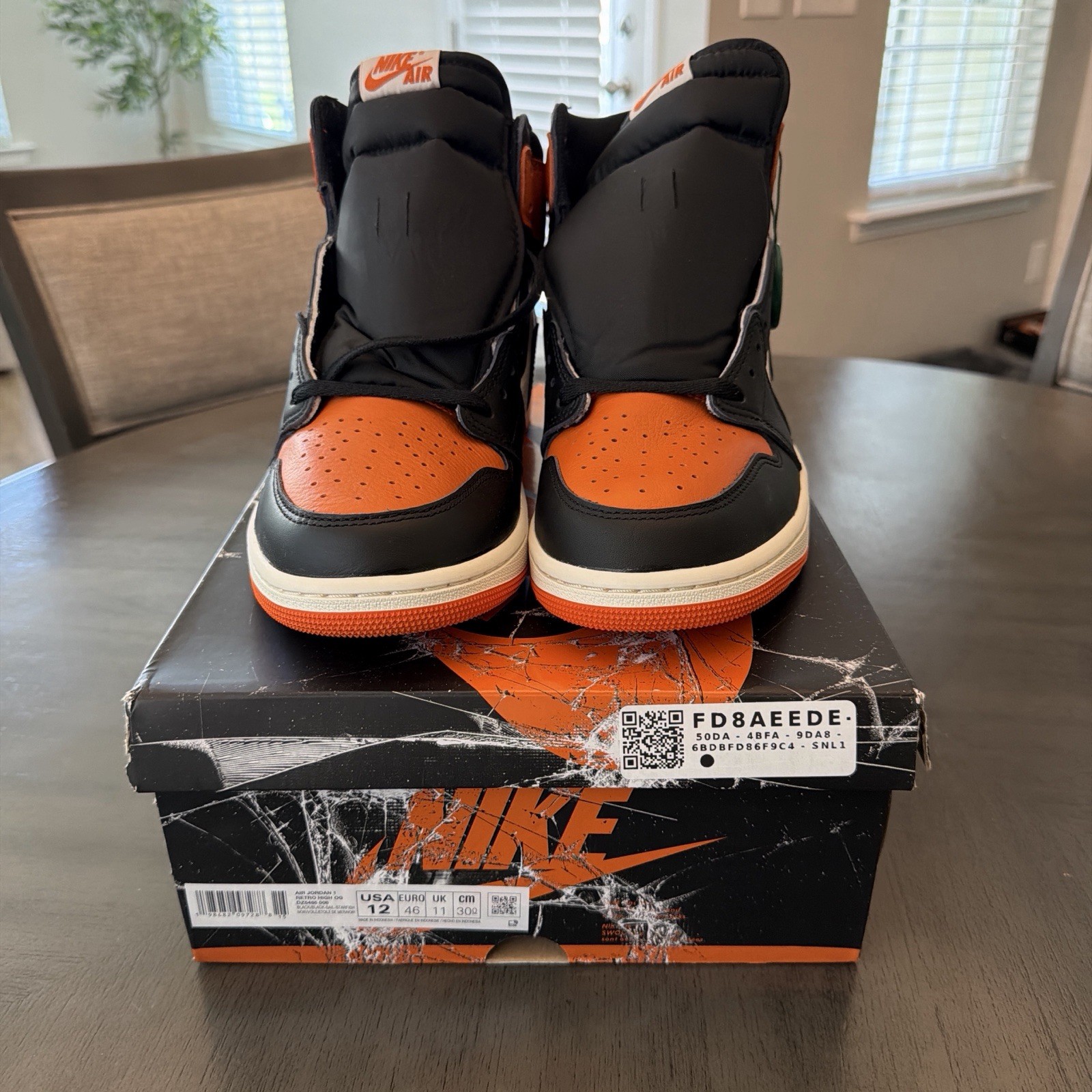 air jordan 1 retro og 2025 high shattered backboard, size 12 air jordan 1 retro og 2025 high shattered backboard, size 12