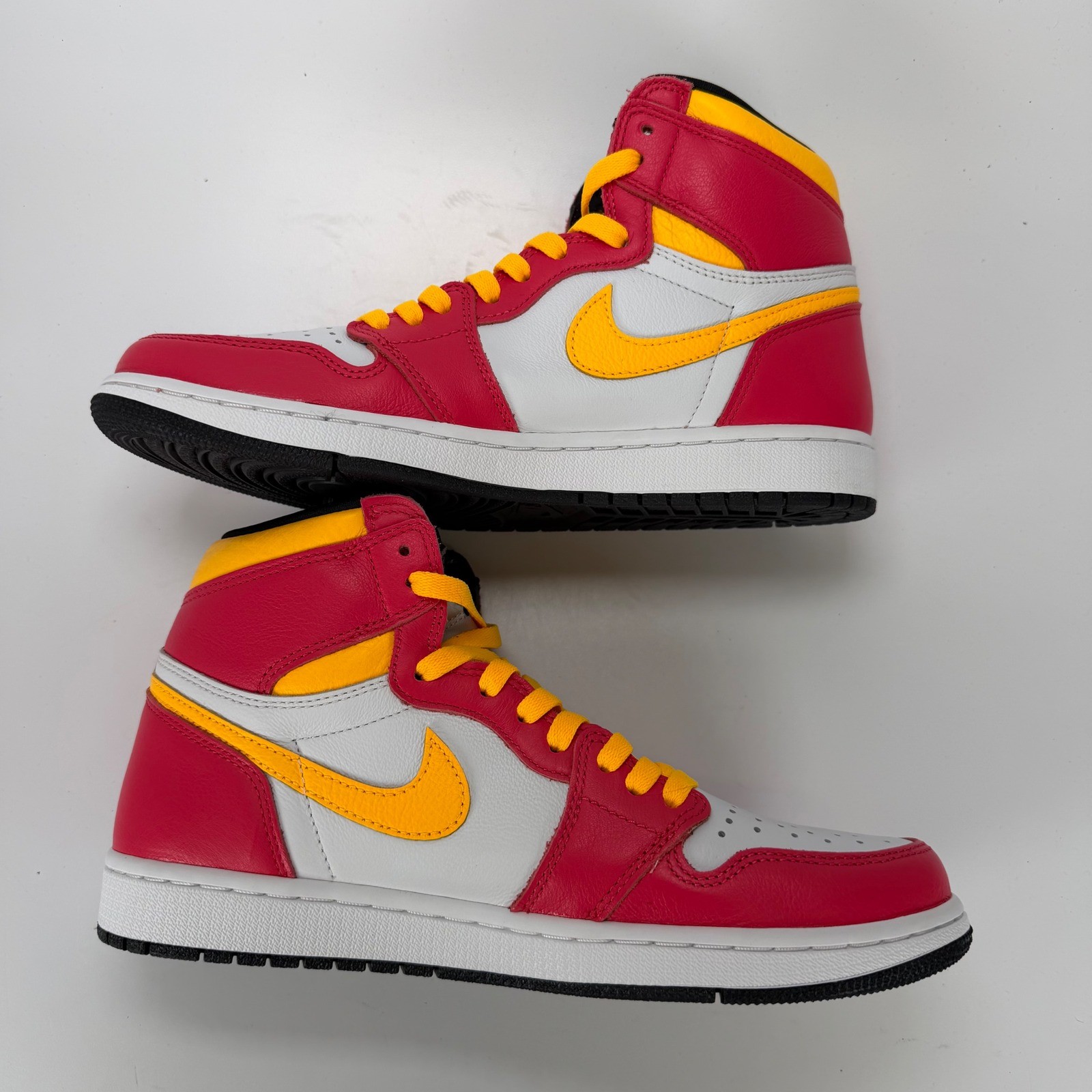 nike air jordan 1 retro high og fusion red white yellow 555088 603 mens 9.5 nike air jordan 1 retro high og fusion red white yellow 555088 603 mens 9.5