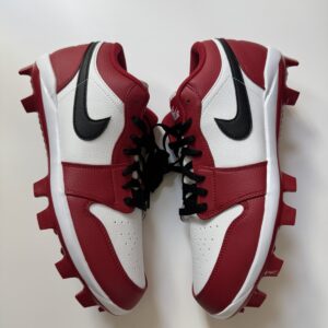 nike air jordan 1 retro mcs low 'chicago' baseball cleats cj8524 611 size 12