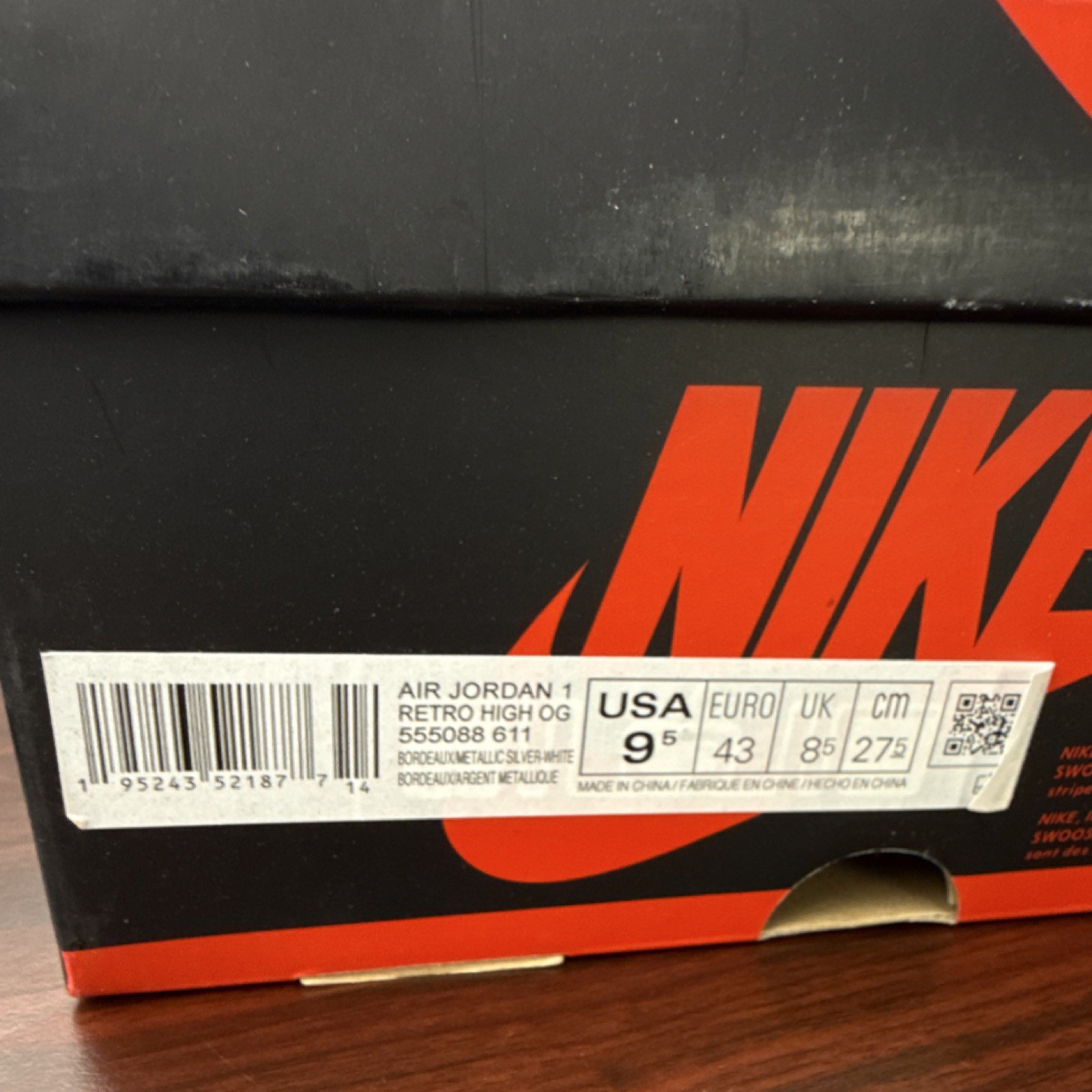 jordan air jordan 1 retro high og bordeaux high top 555088 611 jordan air jordan 1 retro high og bordeaux high top 555088 611