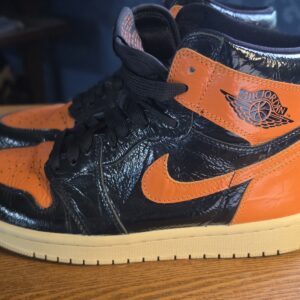 jordan air jordan 1 retro high og shattered backboard 8 black/orange men's sn…