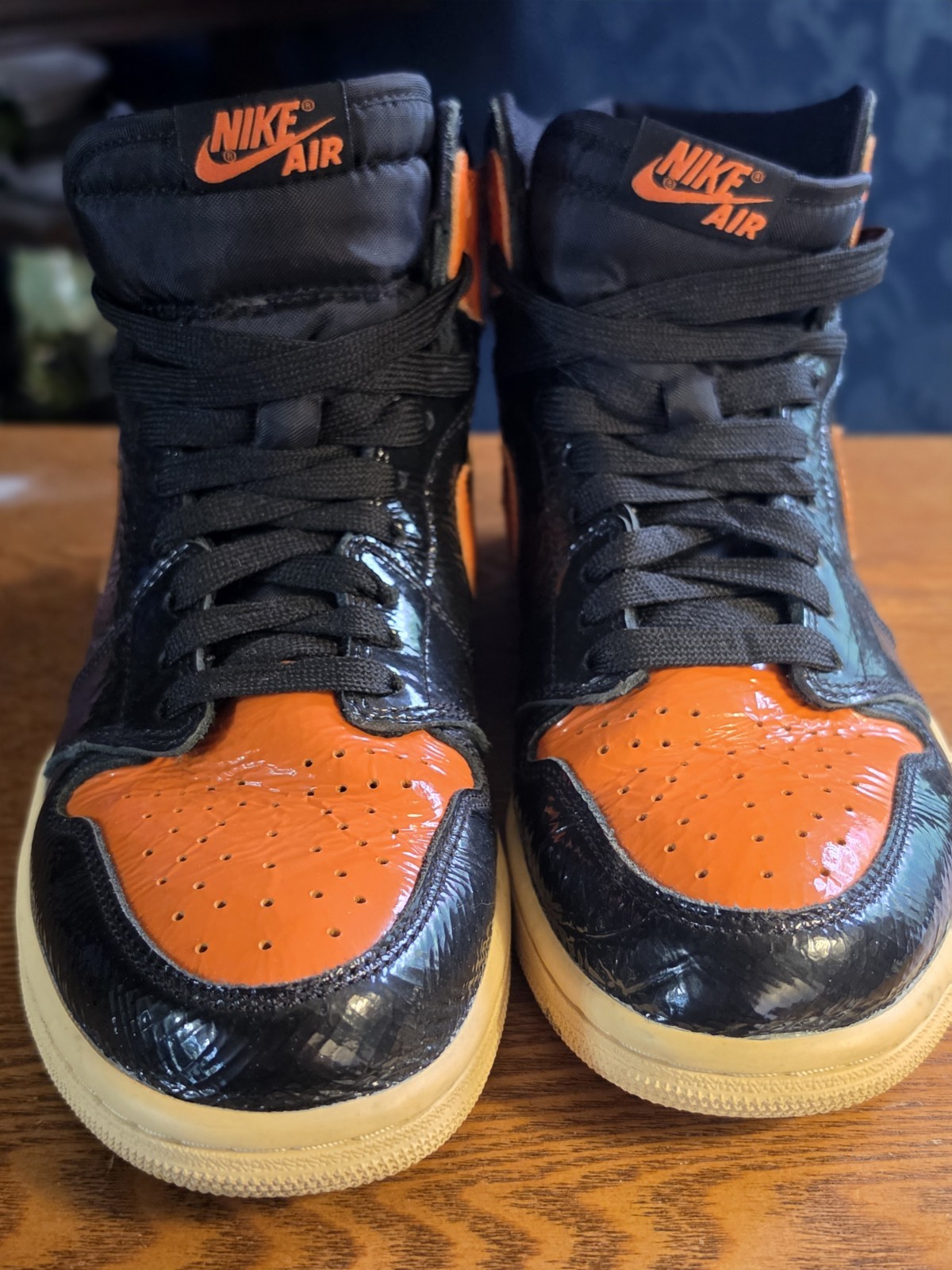 jordan air jordan 1 retro high og shattered backboard 8 black/orange men's sn… jordan air jordan 1 retro high og shattered backboard 8 black/orange men's sn…