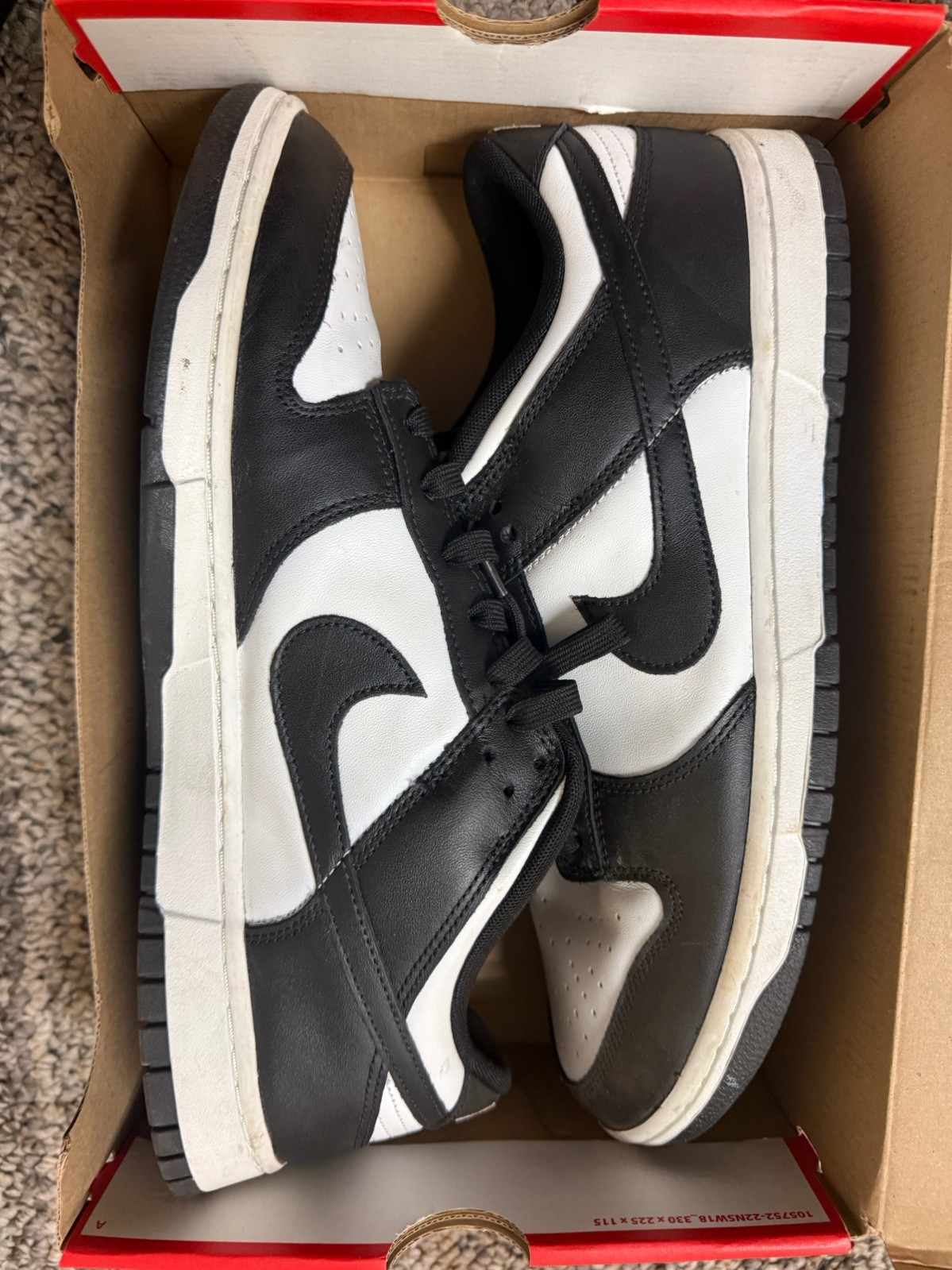 nike dunk low retro "panda" black white shoes dd1391 100 men's sizes 13 nike dunk low retro "panda" black white shoes dd1391 100 men's sizes 13