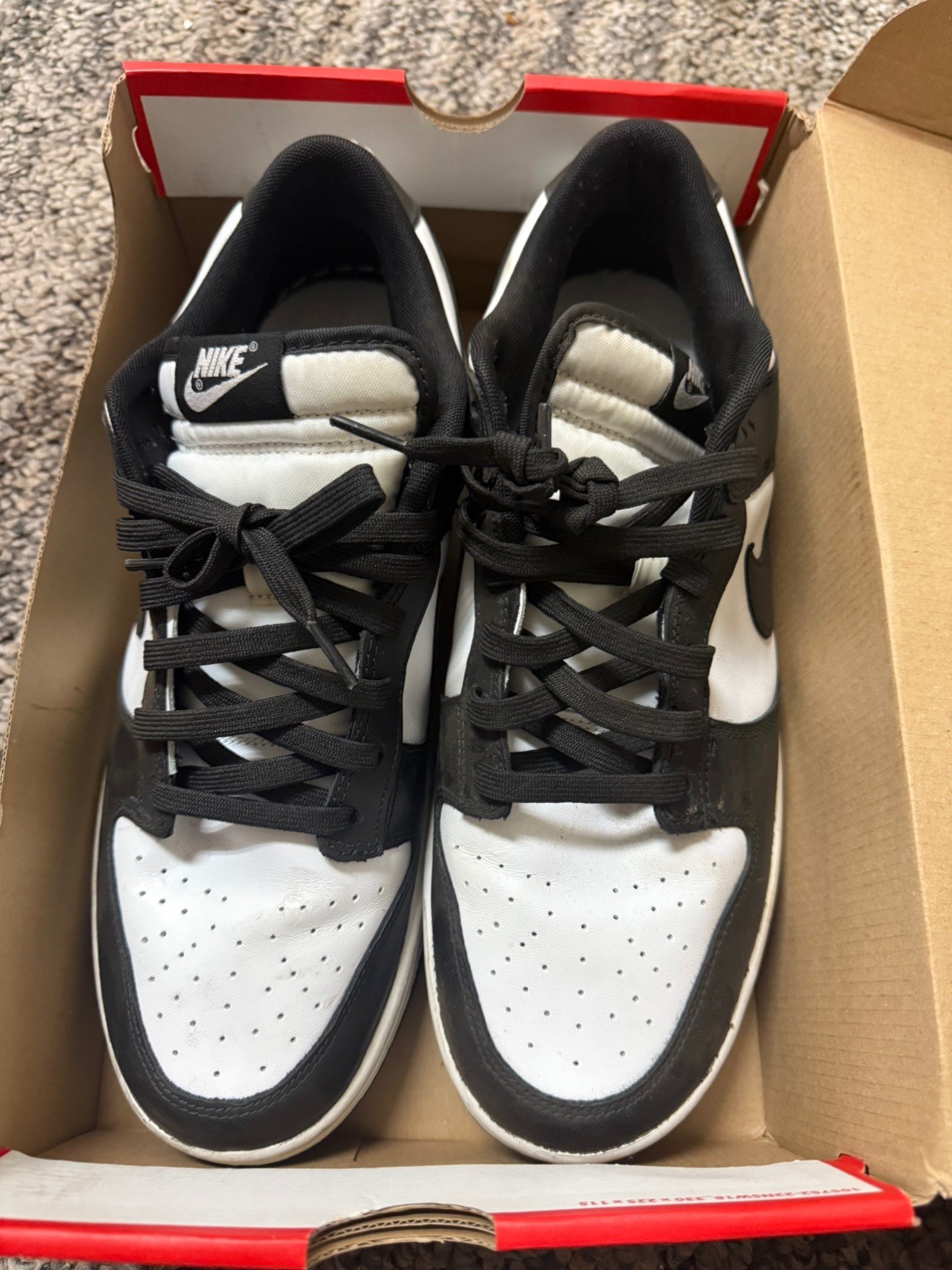 nike dunk low retro "panda" black white shoes dd1391 100 men's sizes 13 nike dunk low retro "panda" black white shoes dd1391 100 men's sizes 13