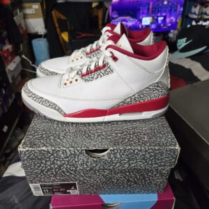 nike air jordan 3 retro cardinal red size 11 ct8532 126 pre owned with og box