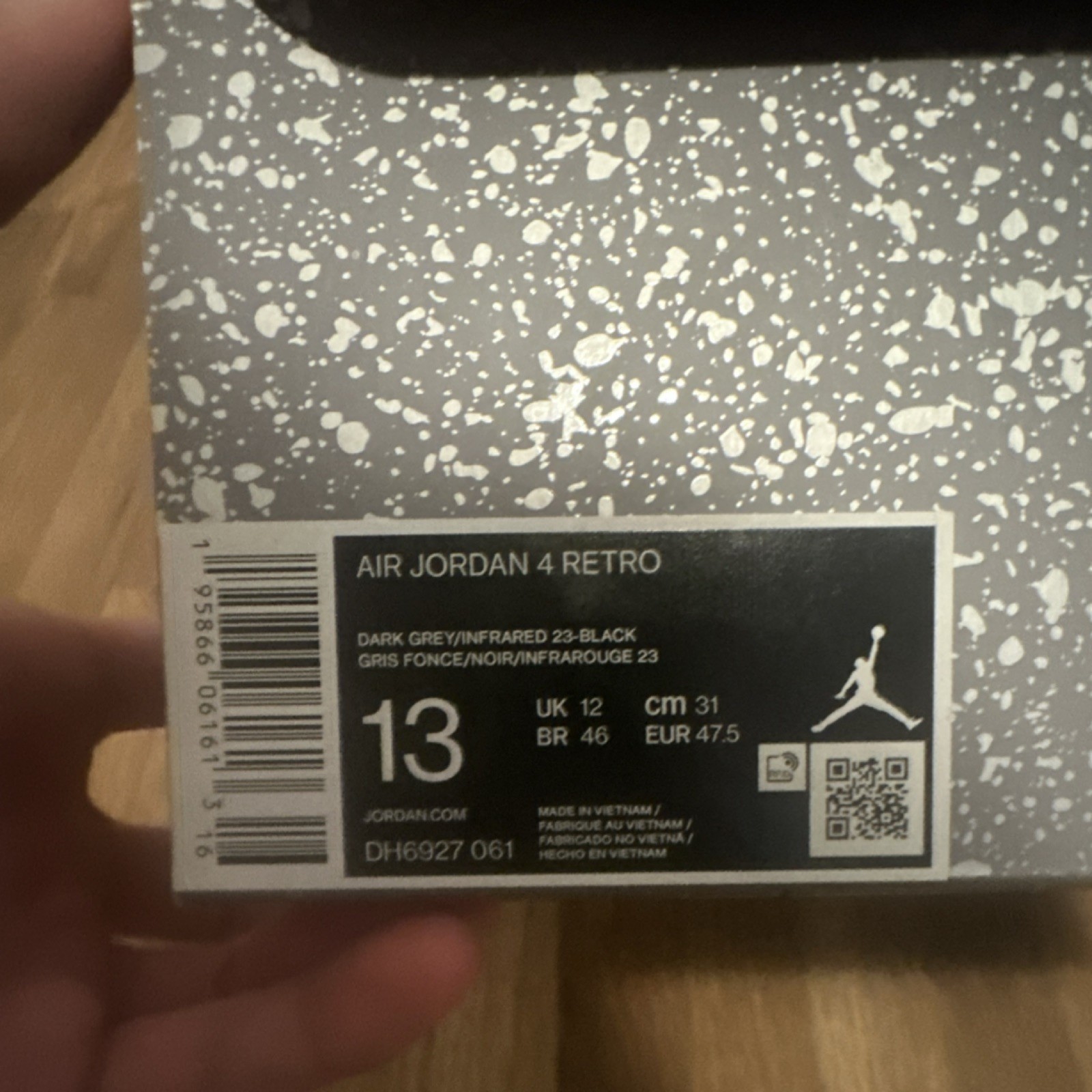jordan air jordan 4 retro infrared 23 dark grey black mid top sneaker dh6927 061 jordan air jordan 4 retro infrared 23 dark grey black mid top sneaker dh6927 061