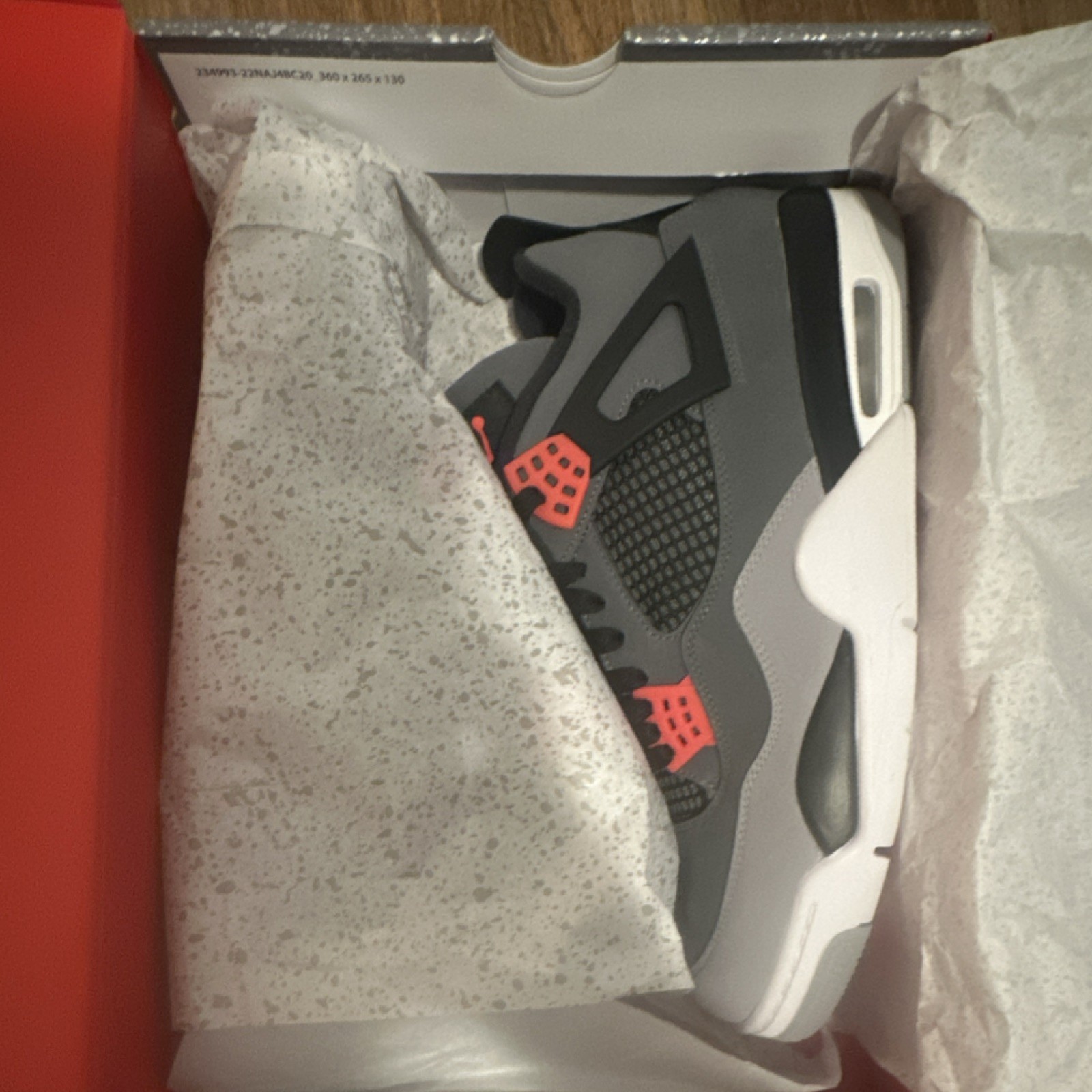 jordan air jordan 4 retro infrared 23 dark grey black mid top sneaker dh6927 061 jordan air jordan 4 retro infrared 23 dark grey black mid top sneaker dh6927 061