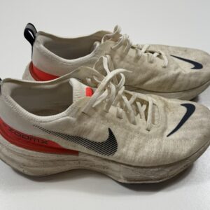nike zoomx invincible run flyknit 3 white bright crimson running shoes men’s 11
