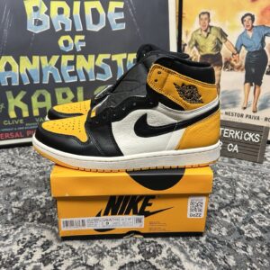 size 9 jordan 1 retro og high yellow toe taxi brand new under retail!