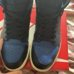 jordan air jordan 1 black blue high top men's sneakers