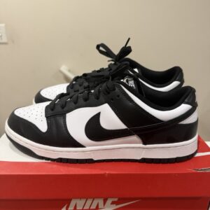 nike dunk low men's size 12 panda white/black white dd1391 100