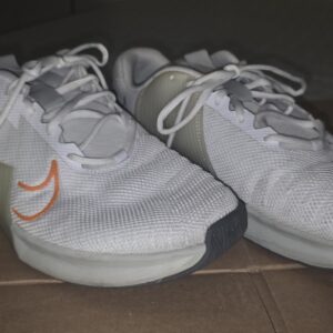 nike metcon 9 men's low top lace up sneakers white bright mandarin dz2617 101