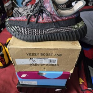 adidas yeezy boost 350 v2 yecheil non reflective black/fw5190 size 11 pre owned