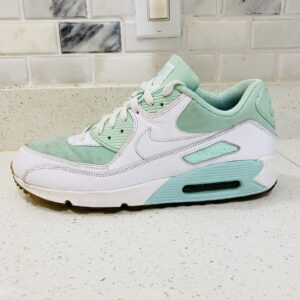 nike nikeid air max 90 black & lemon green suede color 708279 991 size 10 nice