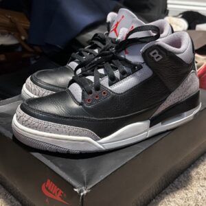 jordan air jordan 3 retro og black cement 2024 leather men's sneaker dn3707 010