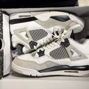 nike air jordan 4 retro military black size 12 w/ box