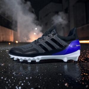 adidas ultraboost football cleats black blue woven jp7410 men’s size 10.5