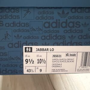 adidas jabbar lo originals low top blue/cream patchwork sneakers js5021