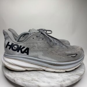 hoka oneone clifton 9 harbormist/black running shoe men size 11.5 2e 1132210hmbc