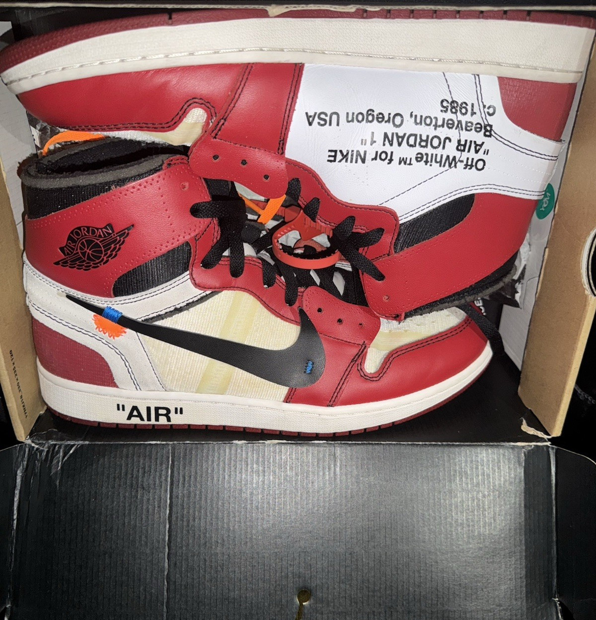 jordan air jordan 1 high og x off white chicago 2017 aa3834 101 red white jordan air jordan 1 high og x off white chicago 2017 aa3834 101 red white