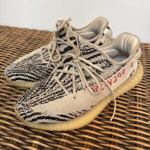 adidas yeezy boost 350 v2 zebra men's 10 white black primeknit sneakers cp9654