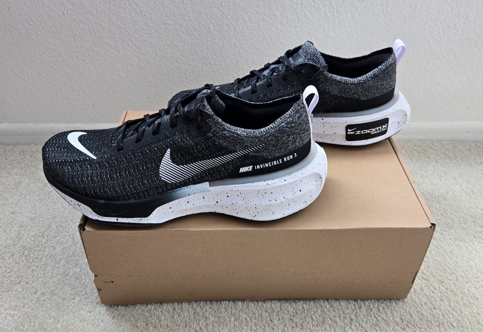 nike zoomx invincible run flyknit 3 oreo black dr2615 002 men’s 11 new nike zoomx invincible run flyknit 3 oreo black dr2615 002 men’s 11 new