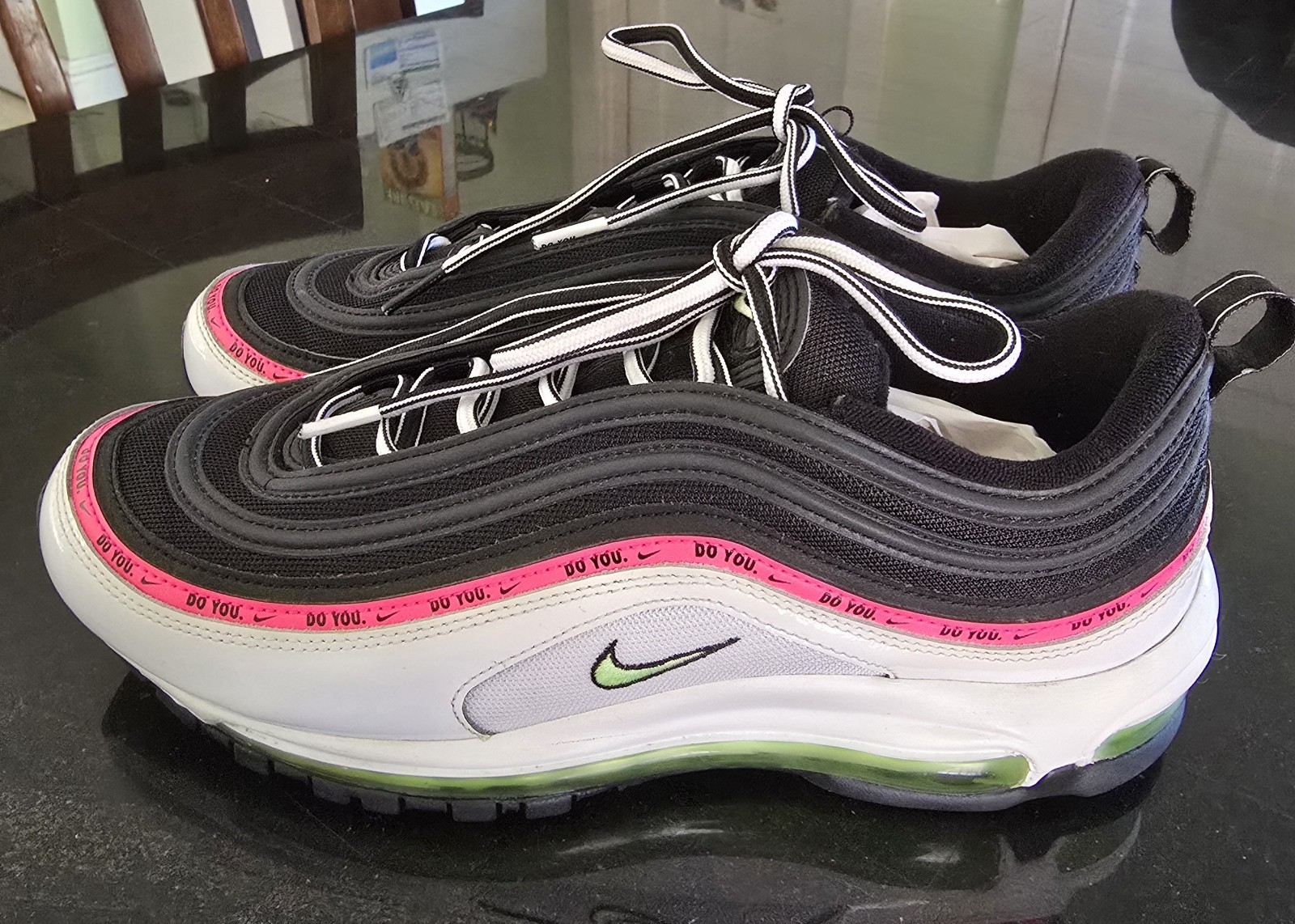 nike air max 97 'do you' black pink green low top men's sneaker athletic shoes nike air max 97 'do you' black pink green low top men's sneaker athletic shoes