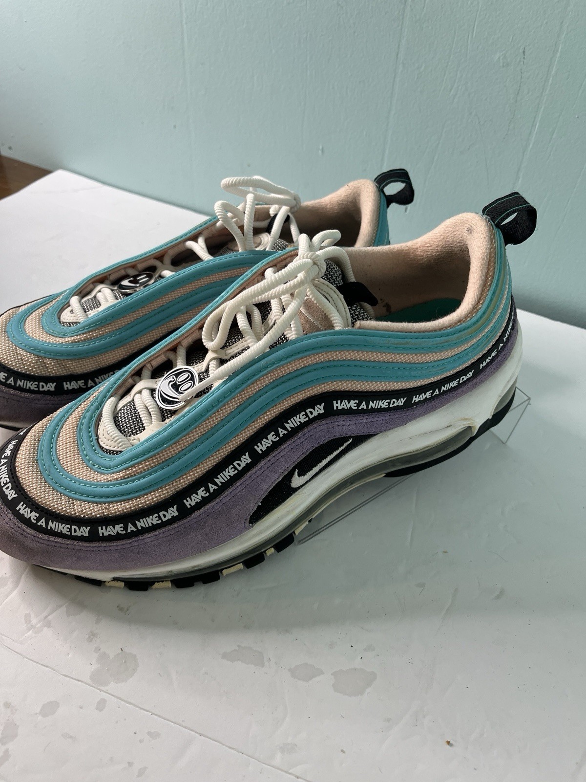 nike air max 97 nd athletic lace up shoe mens size 9.5 purple great shape nike air max 97 nd athletic lace up shoe mens size 9.5 purple great shape