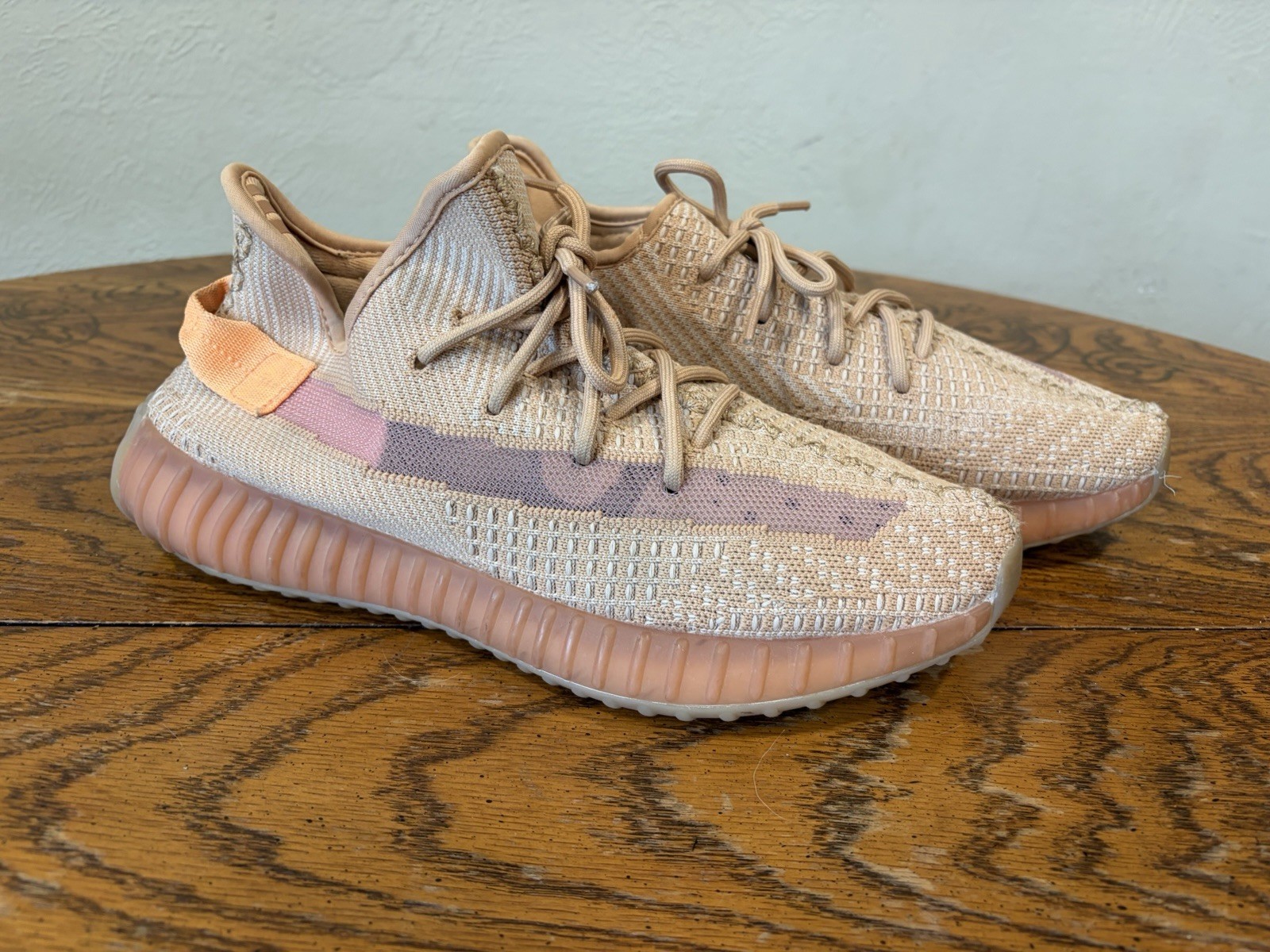 adidas yeezy boost 350 v2 clay size 11 tan orange stripe kanye west adidas yeezy boost 350 v2 clay size 11 tan orange stripe kanye west