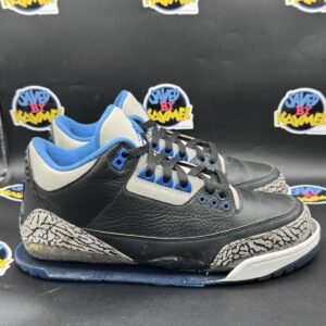 size 9.5 air jordan 3 retro sport blue for restoration or parts