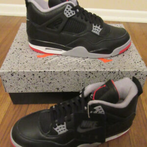 nike air jordan 4 retro size 11.5 black fire red cement grey fv5029 006 new nib