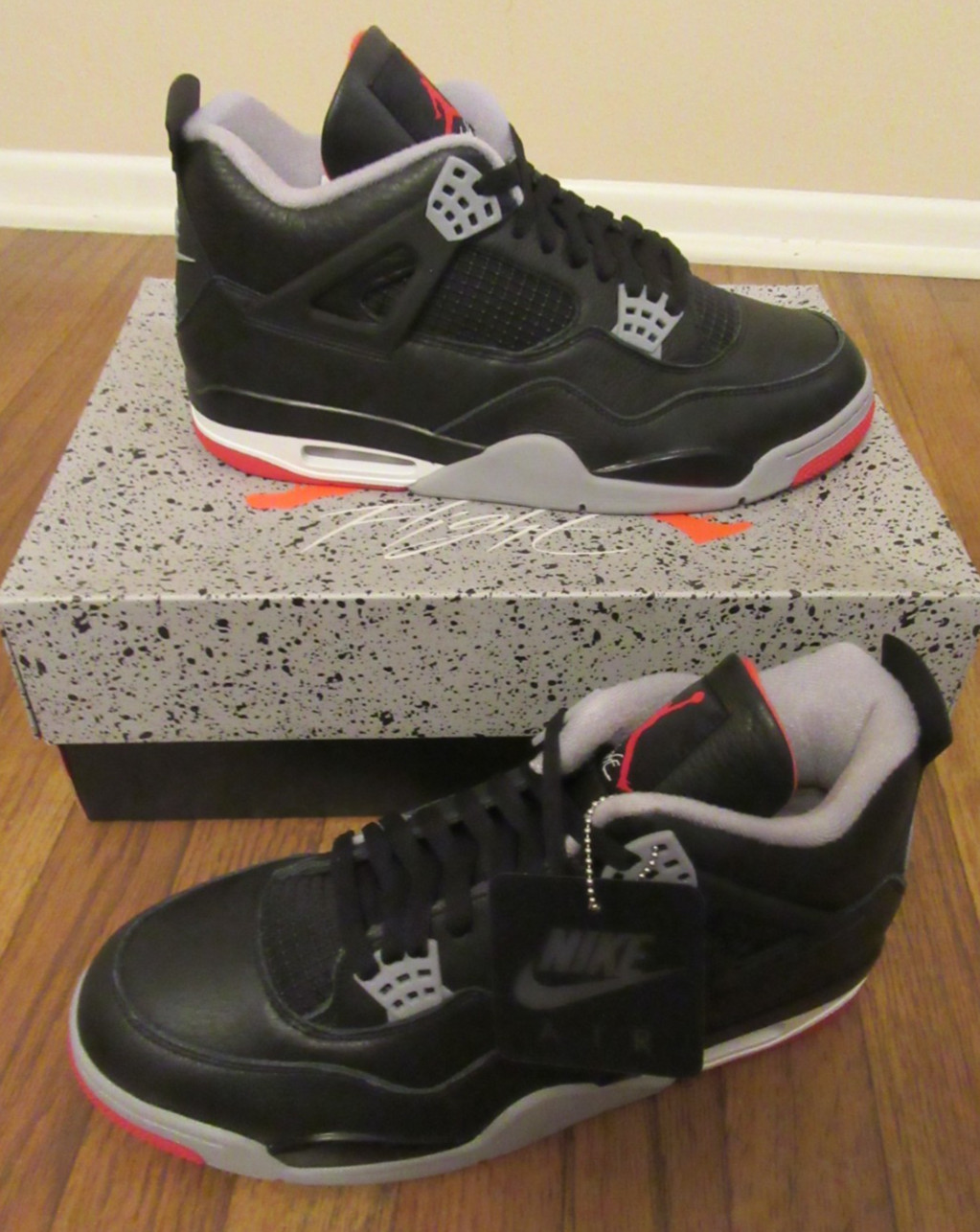 nike air jordan 4 retro size 11.5 black fire red cement grey fv5029 006 new nib nike air jordan 4 retro size 11.5 black fire red cement grey fv5029 006 new nib