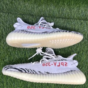 size 11.5 adidas yeezy boost 350 v2 zebra cp9654 white / black / red