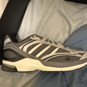 adidas spiritain 2000 men's gray/black/white low top lace up sneakers ki4378