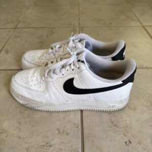 nike air force 1 '07 low white black sneakers ct2302 100 men's size 11.5