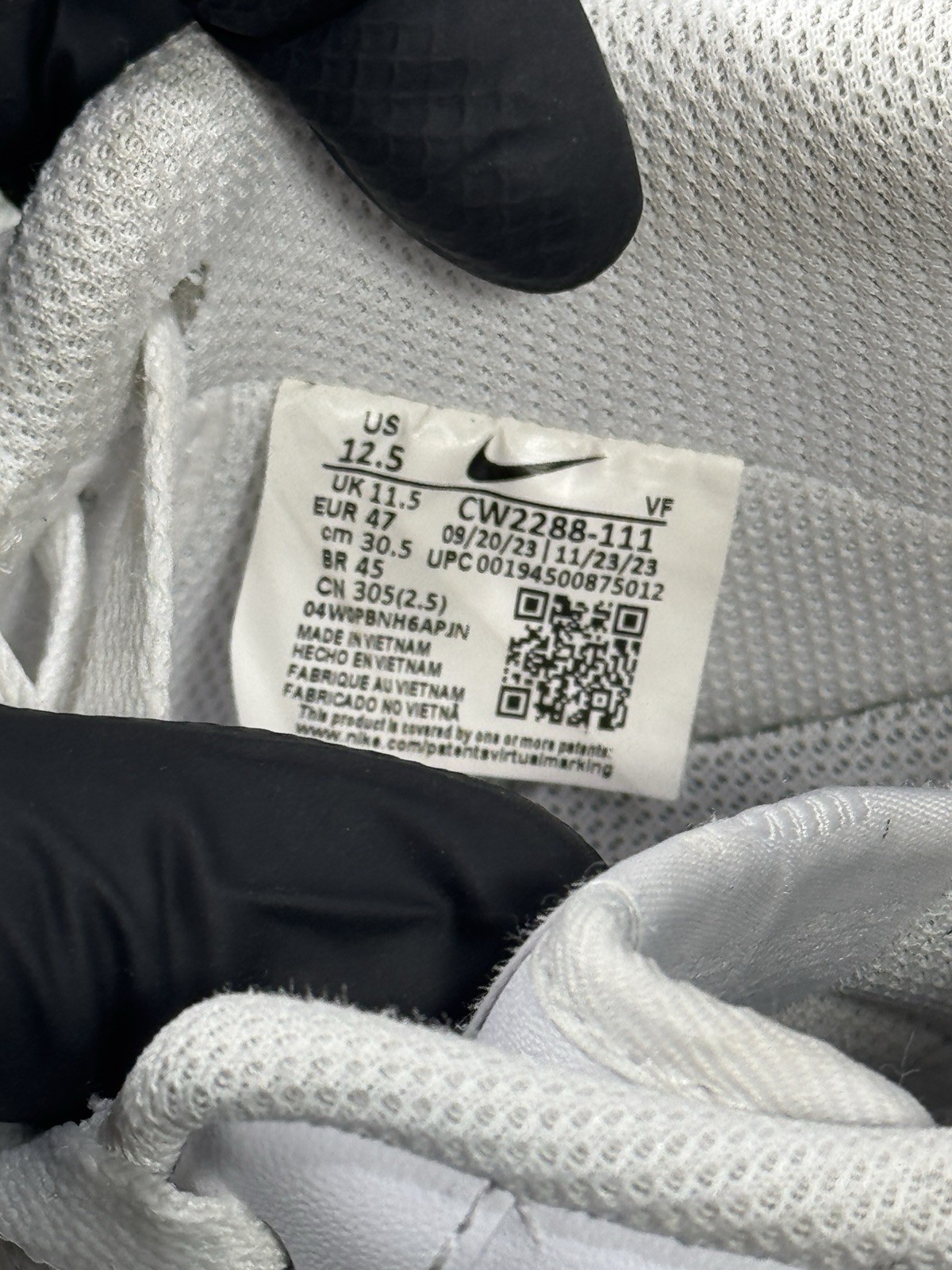 nike air force 1 triple white men's sizes 12.5 cw2288 111 nike air force 1 triple white men's sizes 12.5 cw2288 111
