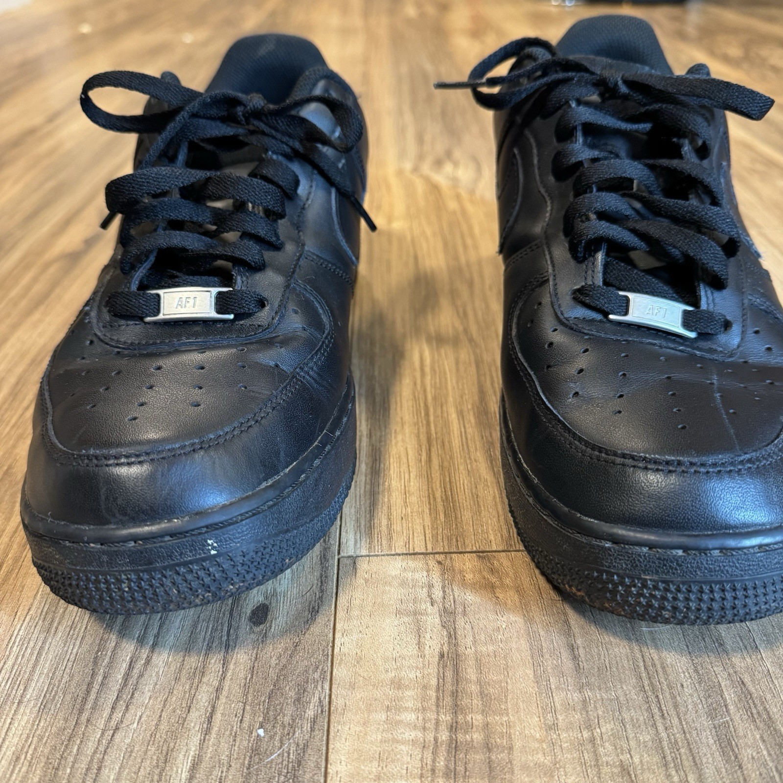 nike air force 1 black / black men's 10.5 low top lace up sneaker 315122 001 nike air force 1 black / black men's 10.5 low top lace up sneaker 315122 001