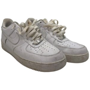 nike air force 1 low white leather sneakers men's size 12 used