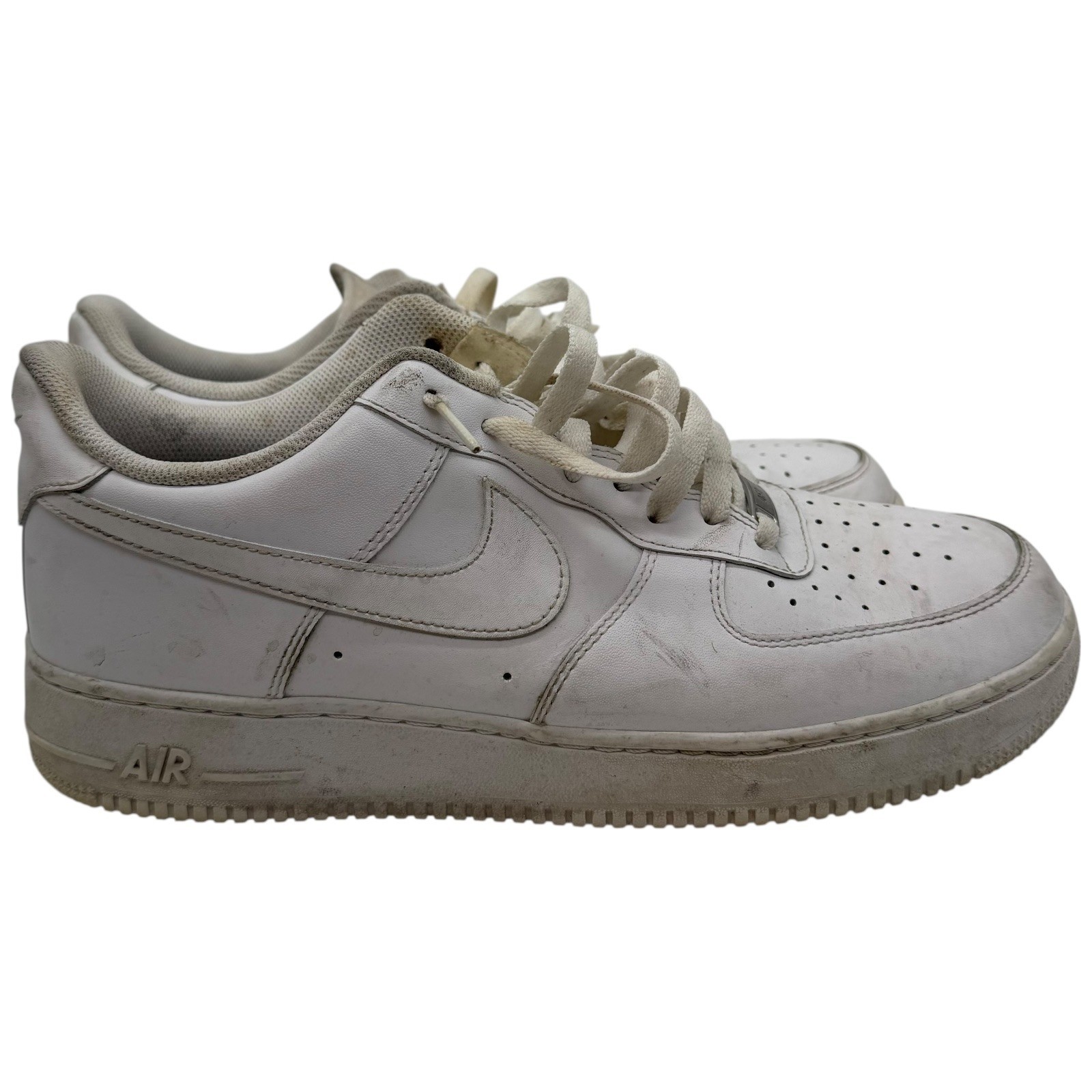 nike air force 1 low white leather sneakers men's size 12 used nike air force 1 low white leather sneakers men's size 12 used