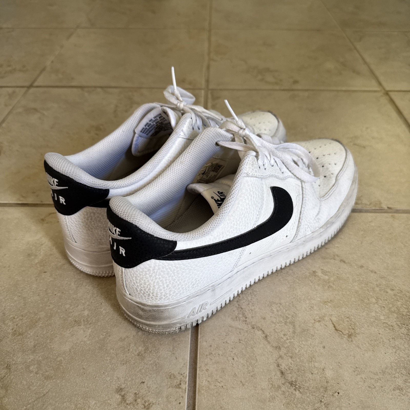 nike air force 1 '07 low white black sneakers ct2302 100 men's size 11.5 nike air force 1 '07 low white black sneakers ct2302 100 men's size 11.5